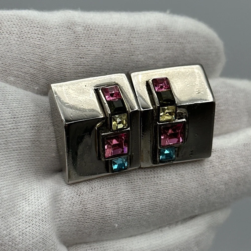 Vintage Givenchy Rhinestone Haute Couture Earrings - Picture 5 of 9
